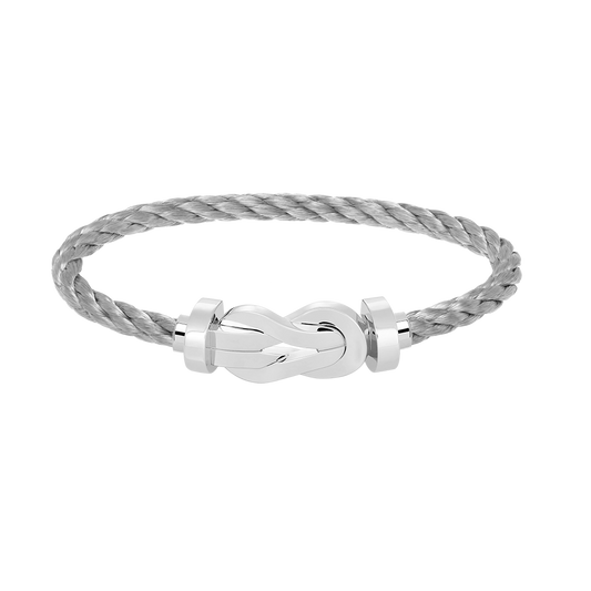 FRED CHANCE LARGE 8 FIGURE BUCKLE NO DIAMOND BRACELET SILVER