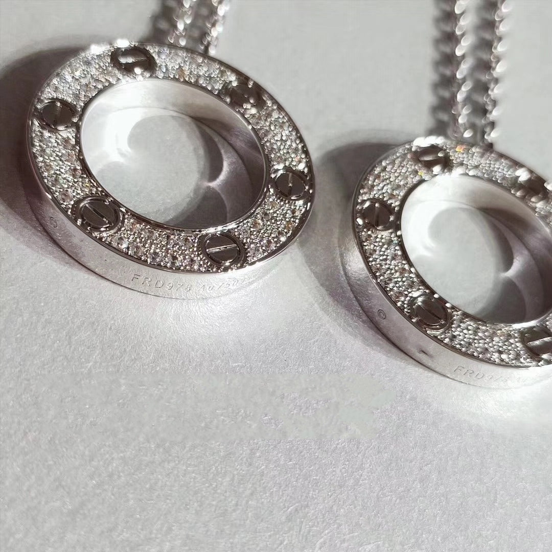 CARTIER LOVE NECKLACE ADJUSTABLE SILVER