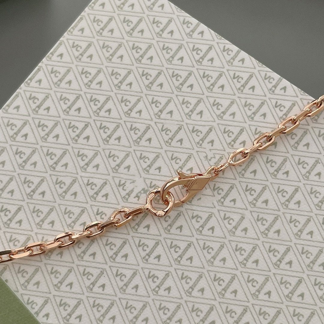 VCA LUCKY SPRING 15 MOTIFS ROSE GOLD NECKLACE