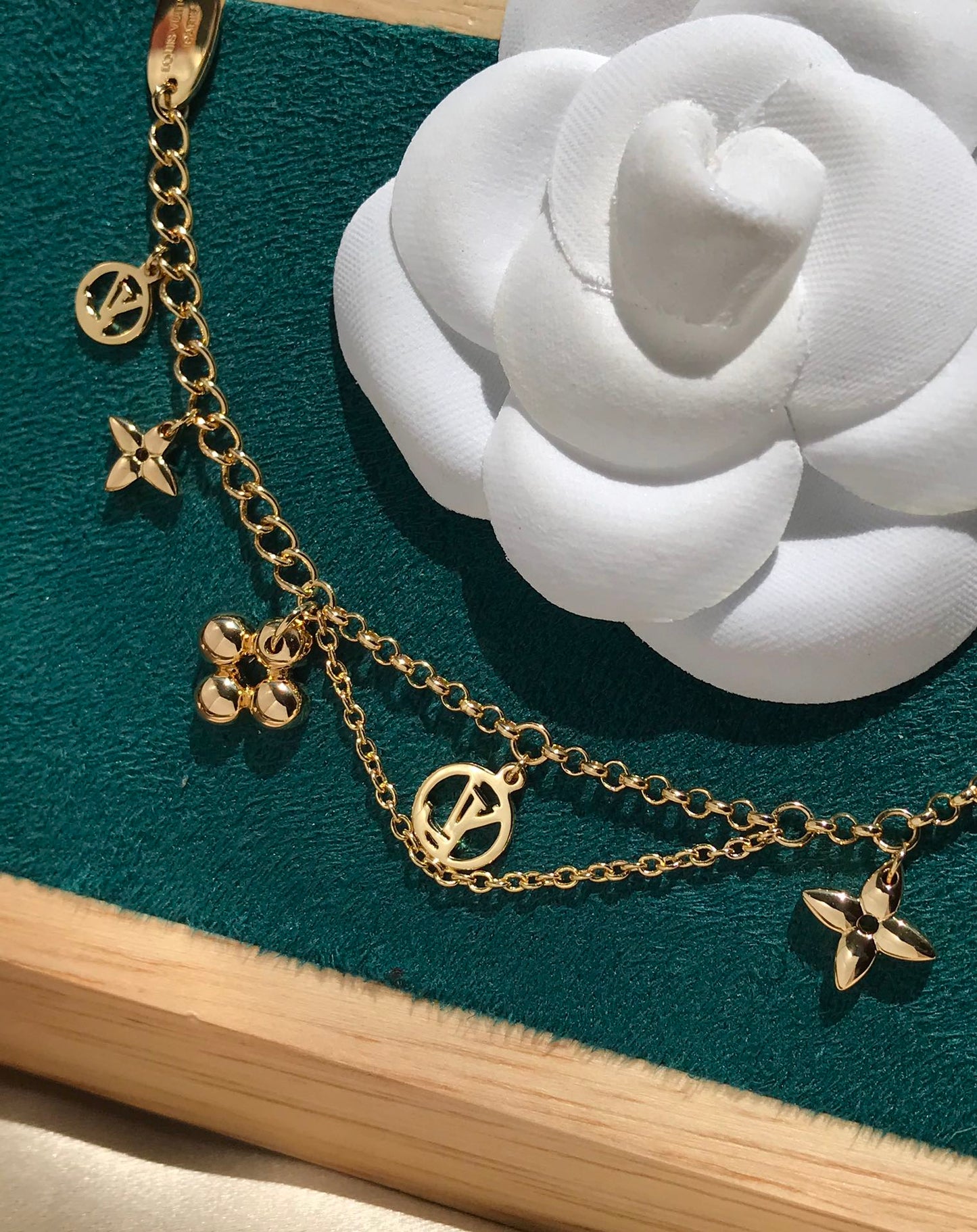 LOUIS VUITTON BLOOMING PINK GOLD MOP BRACELET