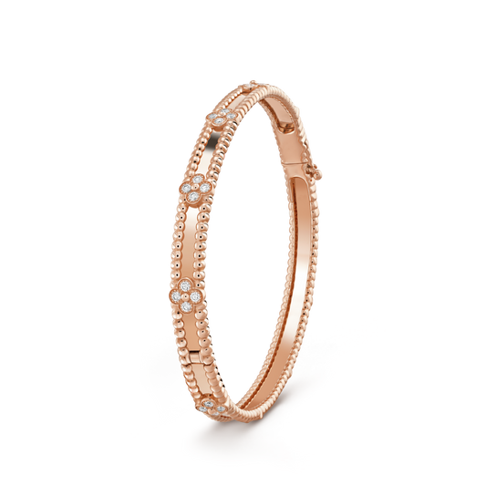VCA CLOVER BRACELET 4MM DIAMONDS