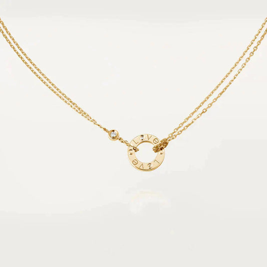 CARTIER LOVE NECKLACE 16MM 2 DIAMONDS