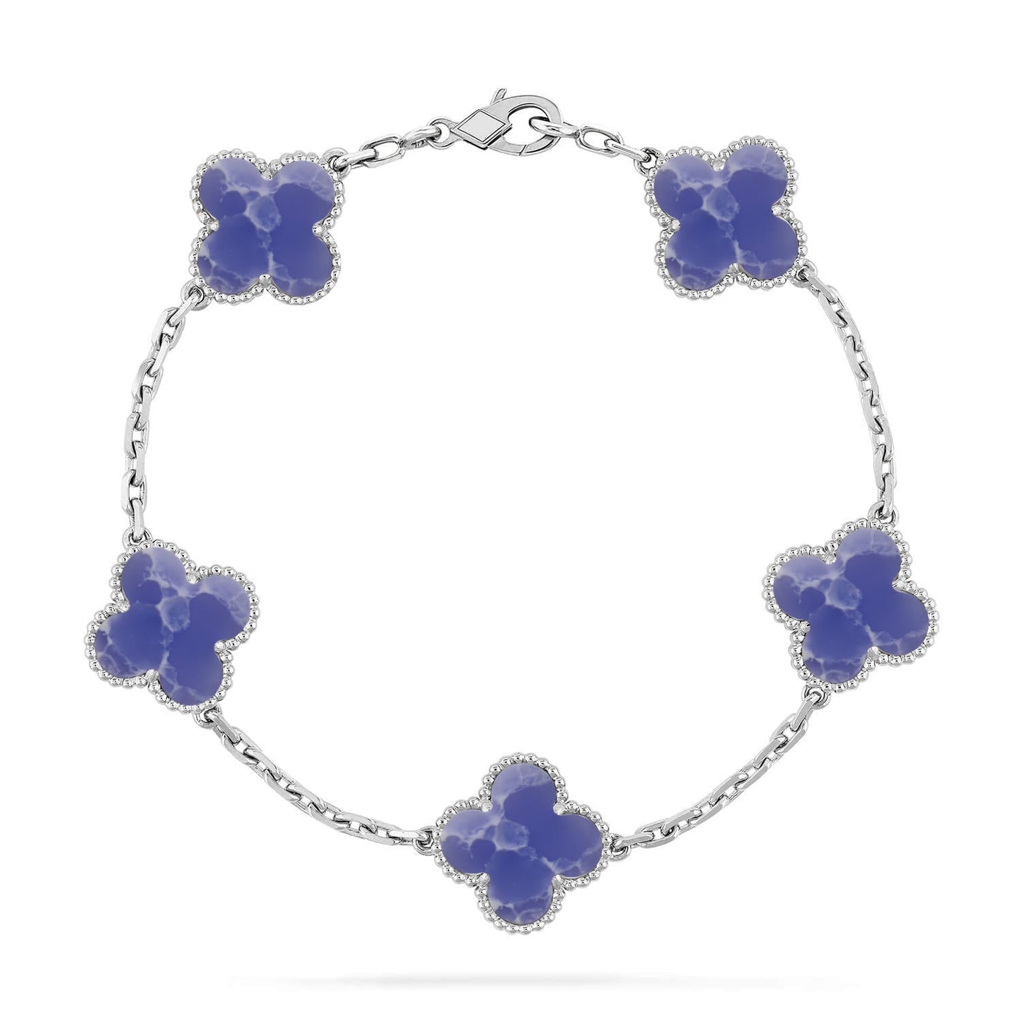 VCA CLOVER 5 MOTIF BLUE VEINS BRACELET COLLECTION