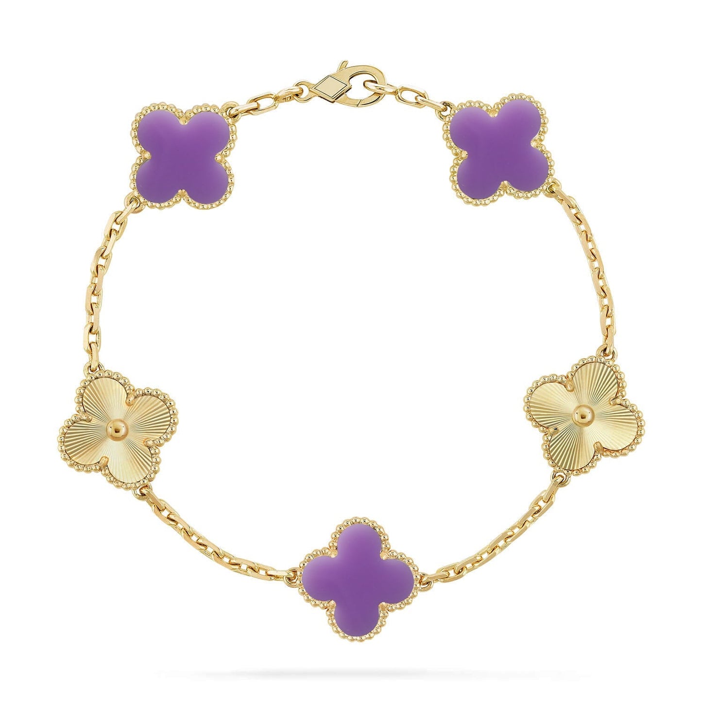 VCA CLOVER 5 MOTIF LIGHT PURPLE BRACELET COLLECTION