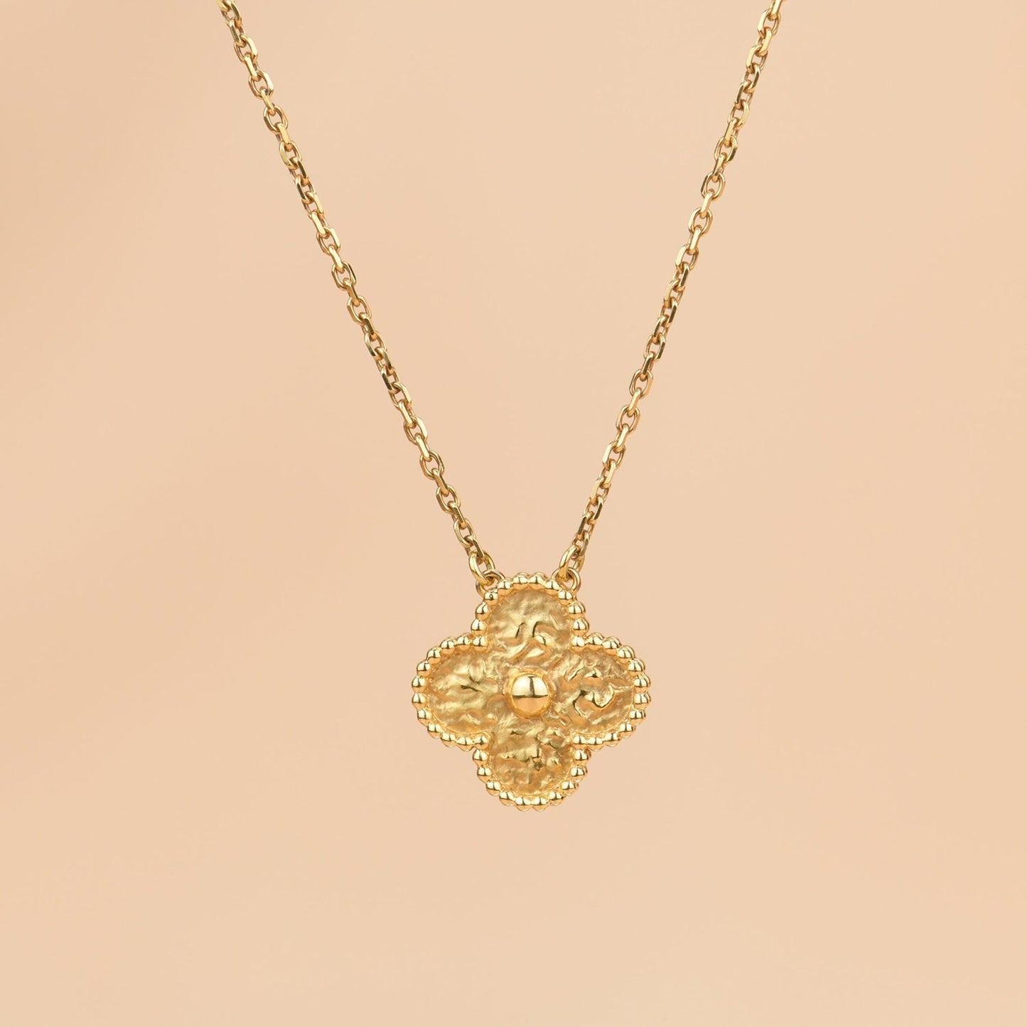 VCA CLOVER 15MM BRONZING NECKLACE