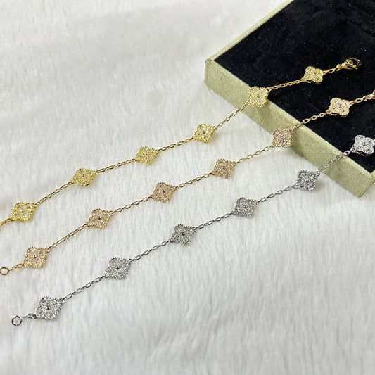VCA CLOVER 6 MOTIF DIAMOND BRACELET