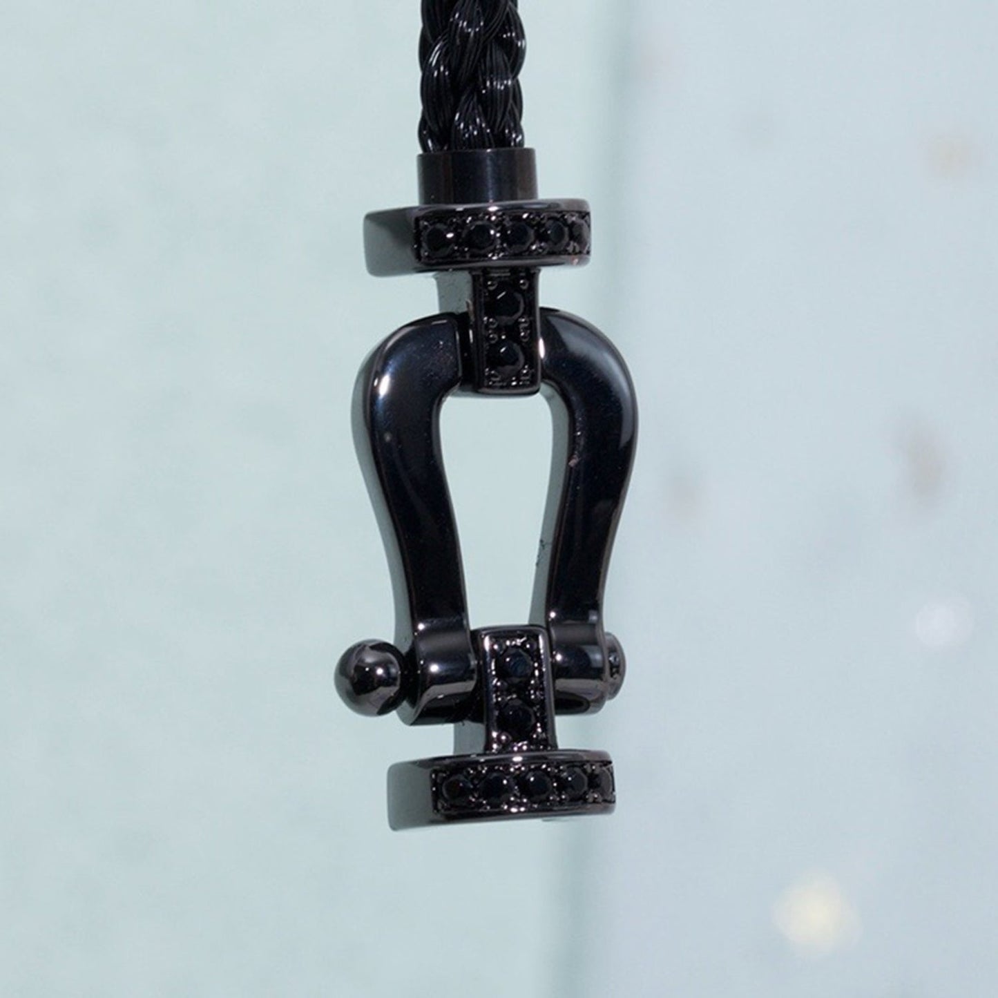 FRED FORCE LARGE SERIES HORSESHOE BLACK SAMURAI BRACELET