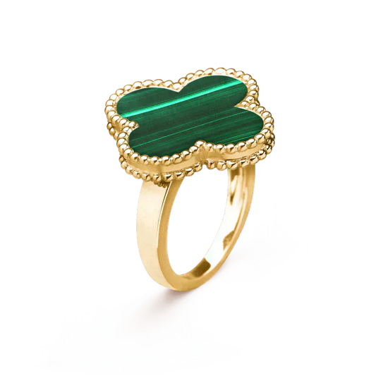 VCA CLOVER MALACHITE RING